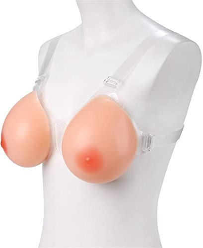 Silicone Seins Faux Seins Prothèse Faux Seins pour Mastectomie, Faux Seins artificiels avec Sangle de Soutien-Gorge réglable, pour Jeu de rôle déformation (Color : Natural, Taille : K~5000g)