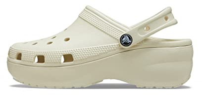Crocs Femme Classic Platform Clog W Sabots, Bone, 36/37 EU