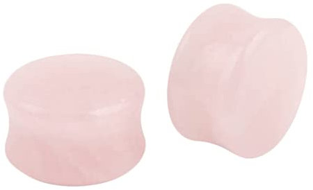 Gualiy 2 STK Stein Schmuck Ohr Tunnel, Ohr Plug Flesh Tunnel 10mm Rosa Stein Damen Ohrringe Tunnel