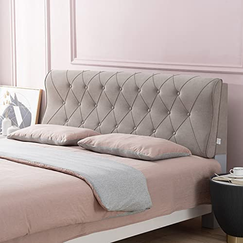 ZZYK Bett Rückenbrett Kristall Samt Gepolsterte Kopfteil Kissen Wandkissen Einfarbig Schlafzimmer Kopfteil Rückenlehne Unterstützung Abnehmbarer Sofabezug,Braun,with Headboard 78.7