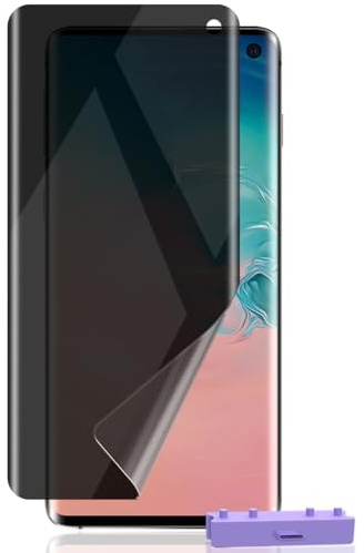 Zerrshoo 1 Stück Privacy Schutzfolie für Samsung Galaxy S10 4G, Sichtschut TPU Folie [ ist Nicht Glas ], Anti-Spy, Leicht Installation, Full Screen, Kratzfest, Hohe Empfindlichkeit Displayfolie