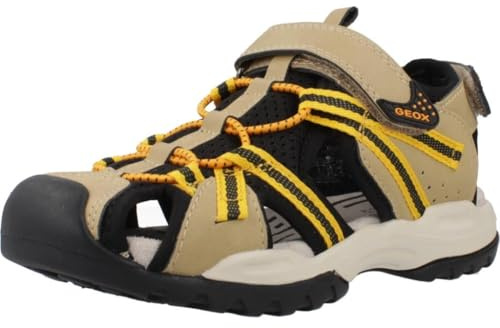 Geox J Borealis Boy B Sandal, beige/gul, 24 EU, Beige gul, 24 EU