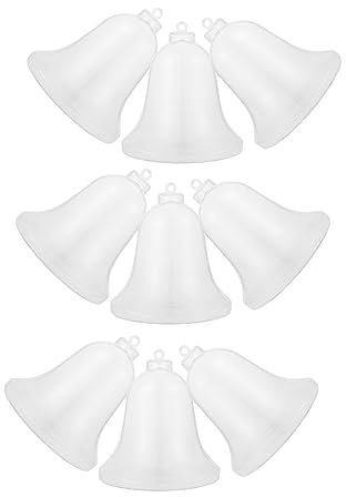 SHINEOFI 1 Satz 1 Satz Glocke Transparente Anhänger Türglocken Charcuterie Lebkuchen Mini Weihnachtsbaum Lichterkette Innenplatte Boxen Mit Deckel Faltbare Hochzeitsglocken 10 Stück