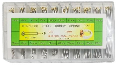 ZwaitL Perni di collegamento fissi in acciaio inox Raws Ear Rod Watch Watch Hand Repair Tool Set