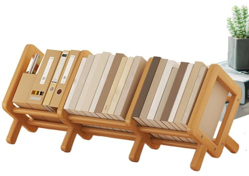 Generisch Schreibtisch, Desktop -,Holzkippen Bücher- Einstellbarer Buchstandstand, Multifunktionaler platzsparender Organisation für Home Library Student Tisch Kaffeetisch