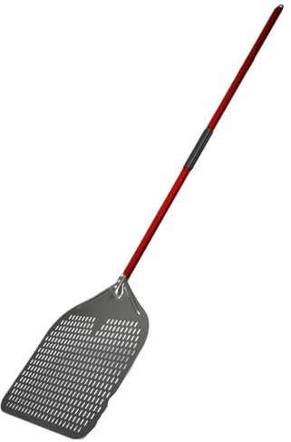YUCHUANGYE Pizza ​Paddle 16 Inch Pizza Peel Big Size Perforated Pizza Shovel Retangular Pizza Paddle Aluminum Alloy Handle Pizza Peel Pizza Peel(Red)