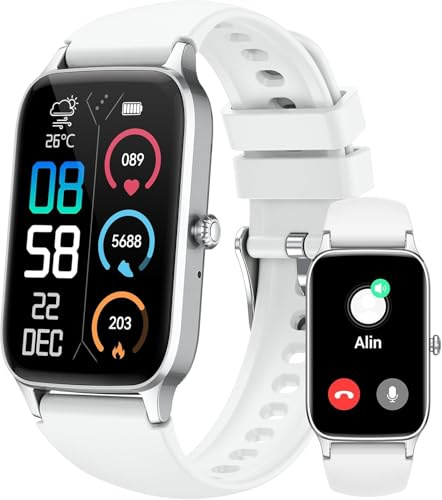 Smartwatch Uomo Donna, 1.57 Orologio Smartwatch con Effettua/Risposta Chiamate, 24H Cardiofrequenzimetroi/Sonno/Contapass, 110+ Sportive Smart Watch, Impermeabil IP68 Fitness Tracker per iOS Android