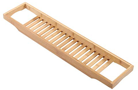 Cocoarm Bandeja de Baño de bambú Ajustable, Puente para Bañera, Bandejas de Madera para Bañera, Extensible para, de bambú para, Puente, Estante de Madera para Baño sobre, Almacenamiento de