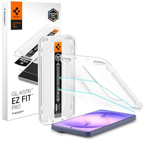 Spigen AluminaCore Tempered Glass Screen Protector [Glas.tR EZ Fit] designed for Galaxy S26 Ultra [2 Pack] 10H+ Hardness, Aluminum-Enhanced Durability