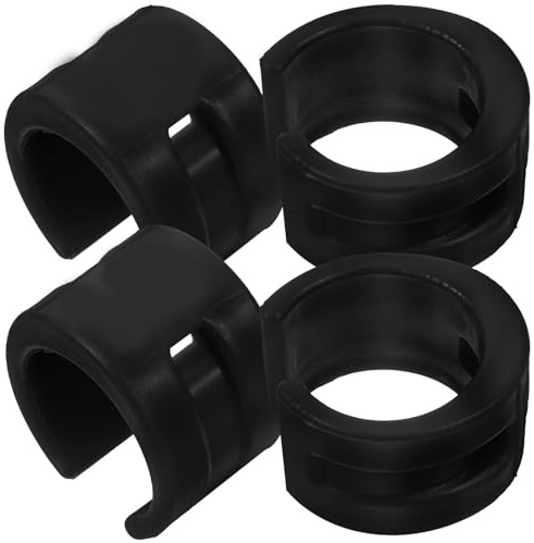 PACKOVE Lot de 4 Anneaux de Protection en Caoutchouc Noir pour Chaîne et Fourche Arrière de VTT, Protection Anti-Collision Adaptée la Plupart des VTT, Accessoire de Vélo Solide