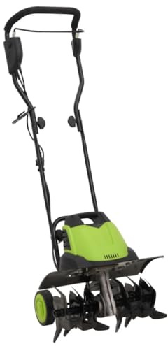 Gartenfräse mit 6 Fräsmessern 1500W Elektrisch Bodenfräse mit Stahlmessern 45,5 cm Arbeitsbreite und höhenverstellbaren Rädern für Beet, Gemüsebeet und Kompost im Kleingarten