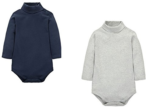 CuteOn 2 paquetes Unisexo Bebé Rompers Cuello polo Manga Larga Algodón Infantil Body Mono