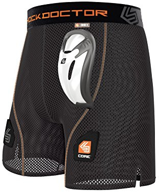 Shock Doctor Men’s Loose Hockey Shorts Supporter with BioFlex Cup Included, Adult, Youth, Boys Sizes Black