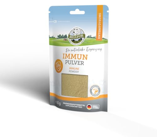Bellfor Immunpulver für Hunde 80 g, Immunsystem stärken bei Hunden, Ergänzungsmittel mit Propolis zur Unterstützung des Immunsystem bei älteren und geschwächten Hunden
