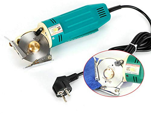 Elektrischer Rotationsschneider Mini elektrischer Stoffschneider Handheld Rundmesser Stoffschneidemaschine für Textiles Lederpapier mit einem Klingendurchmesser von 70 mm, 220 V