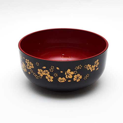 Sakura Cherry Brossom - Cuenco para sopa de Miso, fideos, arrocero, Donburi, 13 x 6 cm, apto para lavavajillas, fabricado en Japón (1 unidad)