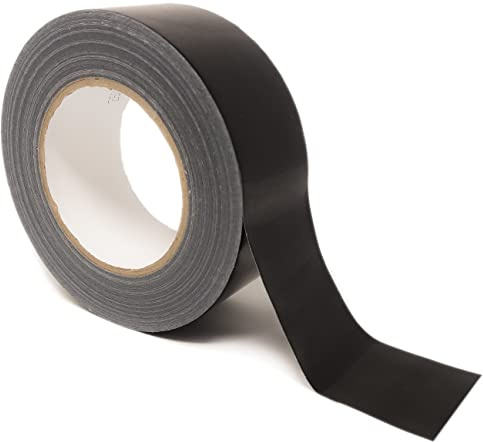 Cinta adhesiva resistente,48 mm de anchox50 m de largo,Grado de cinta industrial: cinta adhesiva fuerte para uso en interiores y exteriores, parche grueso de cinta de gaffa y cinta de sellado (negro)