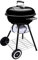 43 cm Barbecue BBQ Outdoor Grill With Wheels | Portable Round Charcoal Trolley, Adjustable Vent, Lid Mounted Temperature Gauge, And Chrome Grill B, Essential Kettle