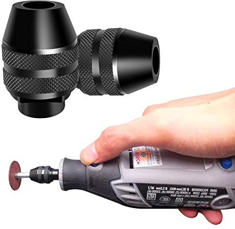 2 Pack YAFIYA Compatible Chuck Adapter Quick Change Keyless Drill Chuck Replacement Compatible with 4486 Rotary Tool 3000 4000 7700 8200 Driver Conversion Tool