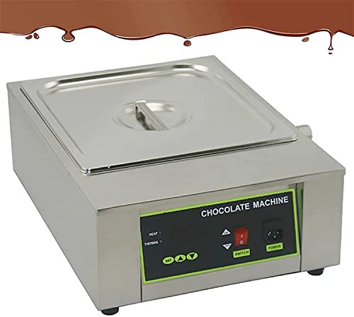 1000W Single Tank Chocolate Melting Pot, Commercial Electric Stainlesss Steel Chocolate Tempering Machine with 0-80℃ Digital Temperature Control Food Warmer Melter