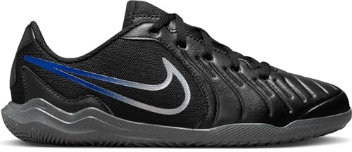 Nike Jr Legend 10 Club IC Football Soccer Shoe, Black/Chrome-Hyper Royal, 32 EU