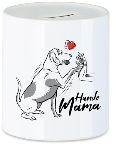 Hey!Print Hundemama Spardose Mit Hund Motiv Für Hundebesitzer Hundeliebhaber