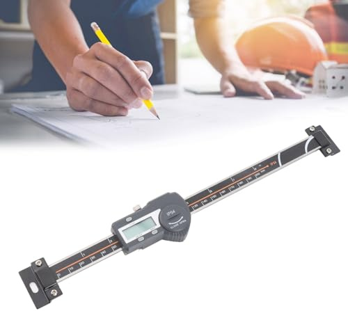 Eujgoov Digitaler Vertikaler Messschieber, IP45, Horizontal, Wasserdicht, Digitale Anzeige, Lineare Skala mit LCD-Display für Fräsmaschinen (0-200MM)