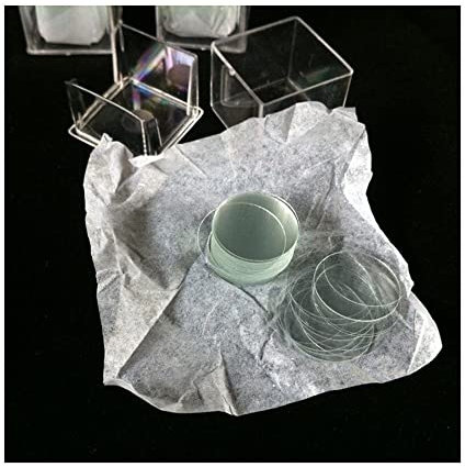 Mikroskopzubehör 100 stücke Runde leere Folienabdeckungen 19~100mm, Glasmikroskopabdeckung Schieberrutsche Haltbarkeit und zuverlässige Leistung(19mm)
