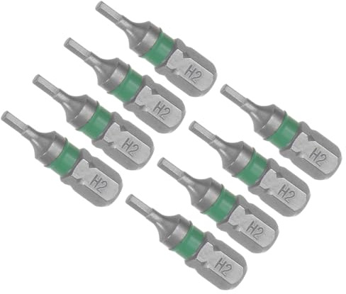 CoCud Punte Cacciavite Esagonali, Lunghezza 25mm 1/4 Attacco Esagonale H2, Bit Cacciavite Testa Esagonale in Acciaio S2 - (Applicazioni: per Riparazioni Automobilistiche), 8 Pezzi