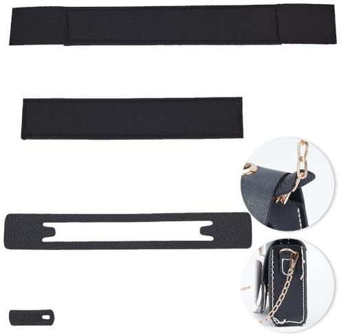 INFUNLY 4 pz/set base in pelle nera Shaper WOC Bag Base Shaper resistente all'usura rettangolare pochette inferiore pad base in feltro Shaper Saver borsa catena foglio protettivo per portafoglio su