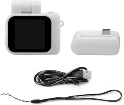 Ycagrain Mini Cámara de estilo Monoreflexes HD1080P CMOS con pantalla LCD, lámpara flash y estación de acoplamiento para batería, grabadora de vídeo portátil DV