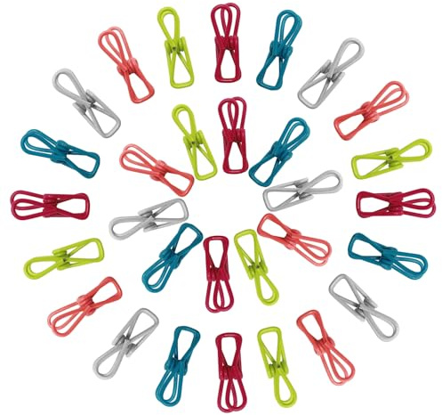 40 clip per alimenti - Sigillanti in acciaio e PVC per conservare alimento, multifunzione