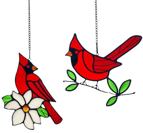 Kolibri Sonnenfänger Fenster Ornamente, 2 Stück Vögel Deko Fenster Zum Hängen, Acryl Lichtfänger Fensterbilder Zum Aufhängen, 2D Sun Catcher Decoration, Fensterdeko Hängend Modern, Fensterdekoration