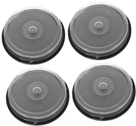 MAGICLULU Cd Dvd Aufbewahrungseimer 10 Discs 4 Stück Kleiner Tragbarer Dvd Organizer Aus Robustem Pp Material Kompakte Reise Disc Kasten Für Zuhause Und Büro