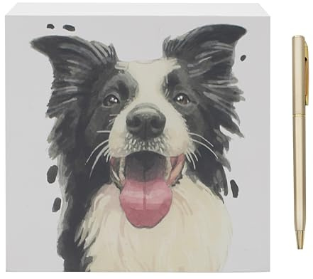 Lesser & Pavey Collie Memo Block Robert James Hull for Home & Office | Stylish Notepads & Writing Pads For Daily Use | Compact Note pad & Memo Pads for Daily Notes & Reminders