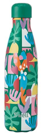 S'well Gourde en acier inoxydable, 500 ml, motif découpages en papier, triple couche d’isolation sous vide, garde boissons froides 36 h et chaudes 18 h, sans BPA, parfaite pour les déplacements