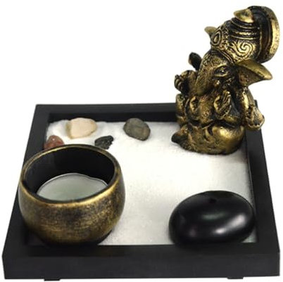 Toddmomy Garden Kit Desk Decor Home Tabletop Handicraft Statue Meditation and Relaxation Decorations