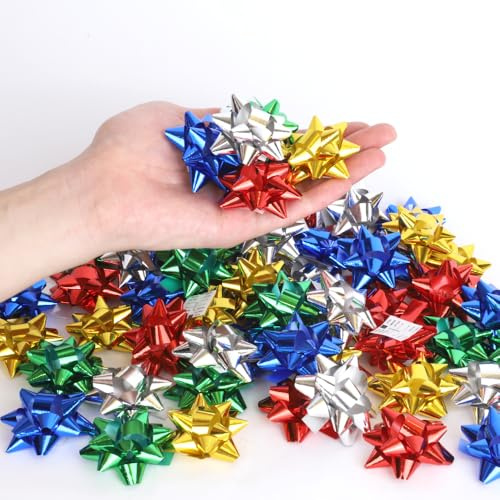 60pcs Geschenkschleifen 2 Geschenk-Schleifen Selbstklebende Geschenkverpackung Dekoration für Geburtstagsfeier, Weihnachten, Hochzeit, Valentinstag ect