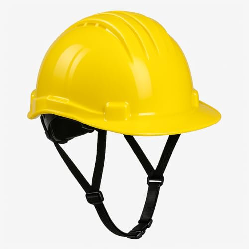 Casco di Sicurezza da Cantiere Leggero Endurance Giallo – Regolabile, Alta Visibilità, Confortevole e Resistente, Certificato CE per Lavori in Quota e Edilizia, Protezione Antinfortunistica, Lemag srl