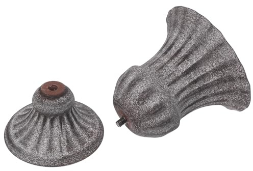 DIYEAH Florero de Cementerio de Hierro Vintage Gris Jarrón Conmemorativo para Tumbas Maceta Funeraria Base Estable Adecuado para Flores Secas Seda en Espacios al Aire Libre