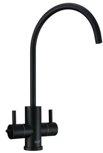 ROLYA 304 Stainless Steel 2 Way Instant Hot and Cold Water Kitchen Tap Boiling Water Faucet Only Matte Black