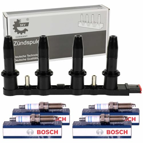 BandelOne enthält SKV Zündspule + Zündkerze passend für Astra H Corsa D Insignia A 1.6T