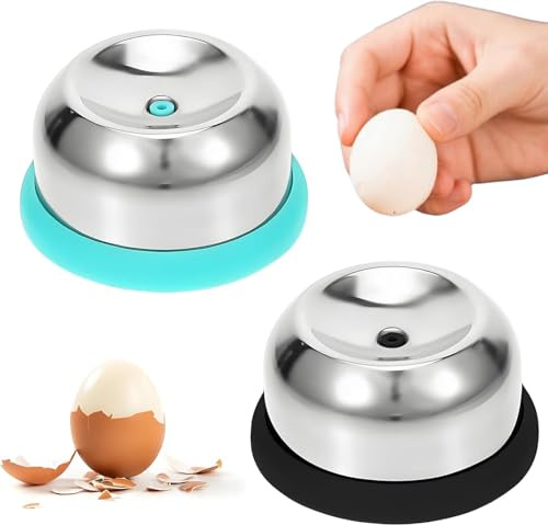 Eierstecher Eierpiekser 2 Stück Schwarz Blau Edelstahl Eieröffner Eierpicker Extra Scharf & Rostfrei, Praktischer Eierlocher Eierknacker für Gekochte Eier Küche Camping DIY Egg Gadget (Schwarz + Blau)