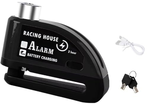 Aundhegrtt Verrou de Sécurité pour Moto avec Alarme, Verrou de Disque de Frein, Étanche, 110 DB, Anti-Vol.