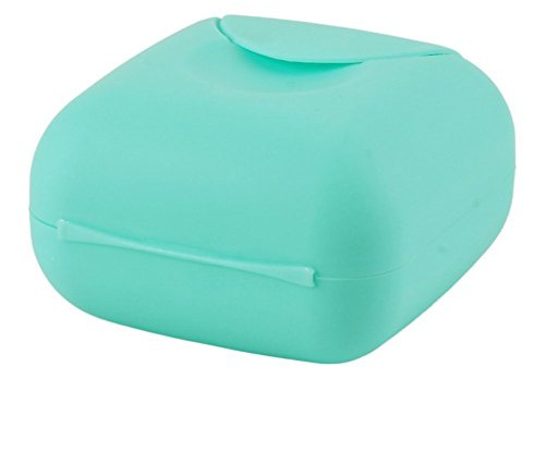 Inovat 2 Pcs Small Size Plastic Soap Case Holder Container Box Home Outdoor Hiking Camping Travel,2.75 * 2.75 * 1.65 inch Blue