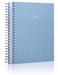 edition cumulus – 2026 Der KLEINE DICKE - STORMY BLUE (blaugrau) DIN A5 Kalender - 400 Seiten - jeder Tag 1 volle Seite Platz