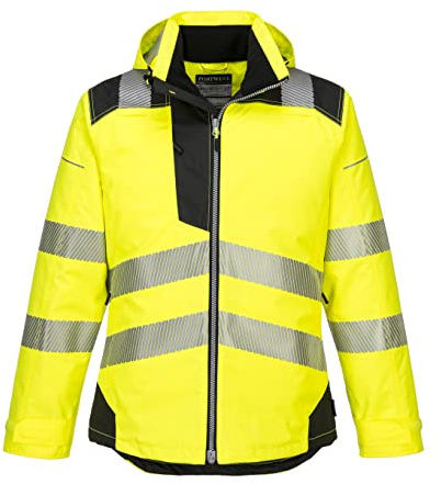Portwest T400 PW3 Hi-Vis Winter Jacke Wasserdicht Wärmereflexion | Gelb/Schwarz, 6XL, EN ISO 20471 Klasse 3, EN 343 Klasse 3:1 X, 300D Oxford Polyester, PFAS-freie Texpel Splash Ausrüstung