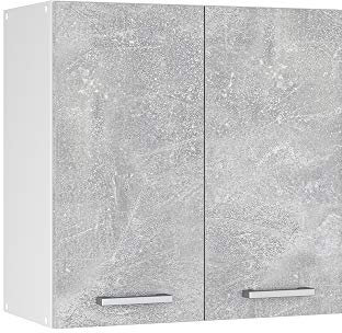 Vicco pensile da cucina R-line, Calcestruzzo/Bianco, 60 cm