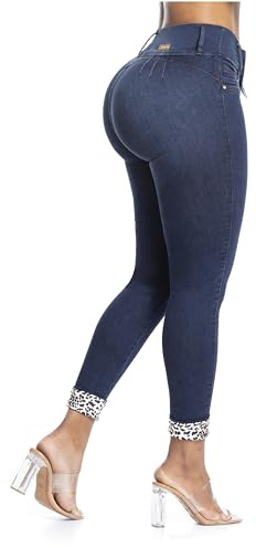 LT.ROSE 1322 Butt Lifting Colombian Jeans Pantalones Colombianos Levanta Cola Deep Blue 3