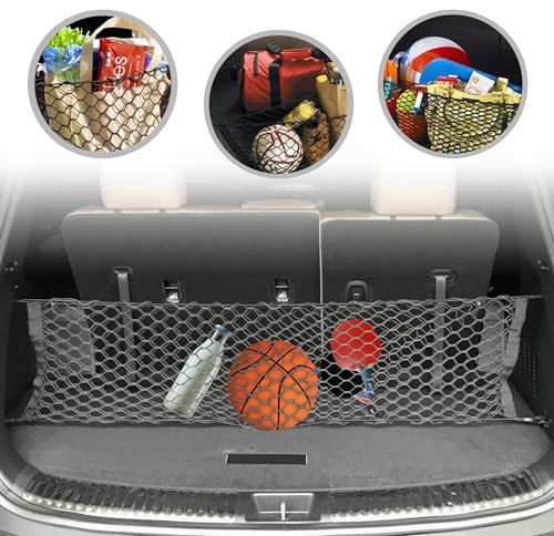 Envelope Style Automotive Elastic Trunk Mesh Cargo Net for KIA Telluride 2020-2024 - Premium Trunk Organizers and Storage - Luggage Net for SUV - Best Car Organizer for KIA Telluride